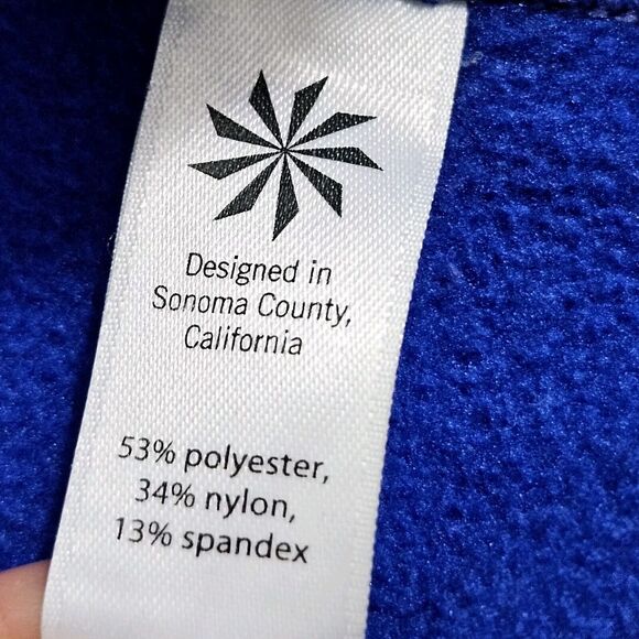 Athleta Full Zip Hoodie Size Medium Striped Fleece Lined Jacket Pockets Active - Picture 4 of 7